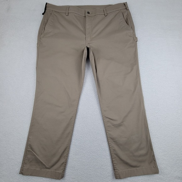 40 Grit By Duluth Trading Pants‎ Mens 44x30 Khaki Slim Fit Workwear Utility - Picture 1 of 12